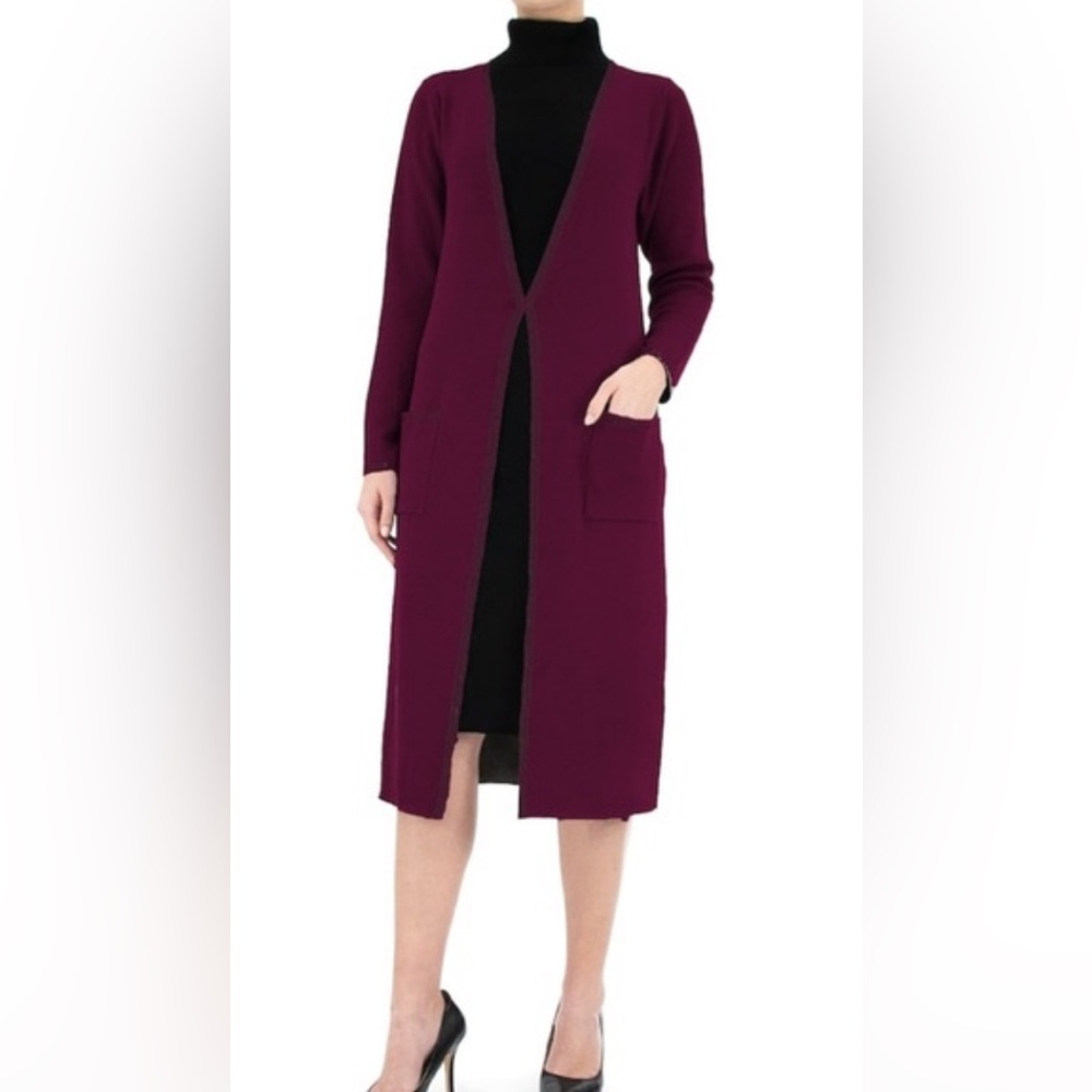 Nina Leonard Duster Cardigan